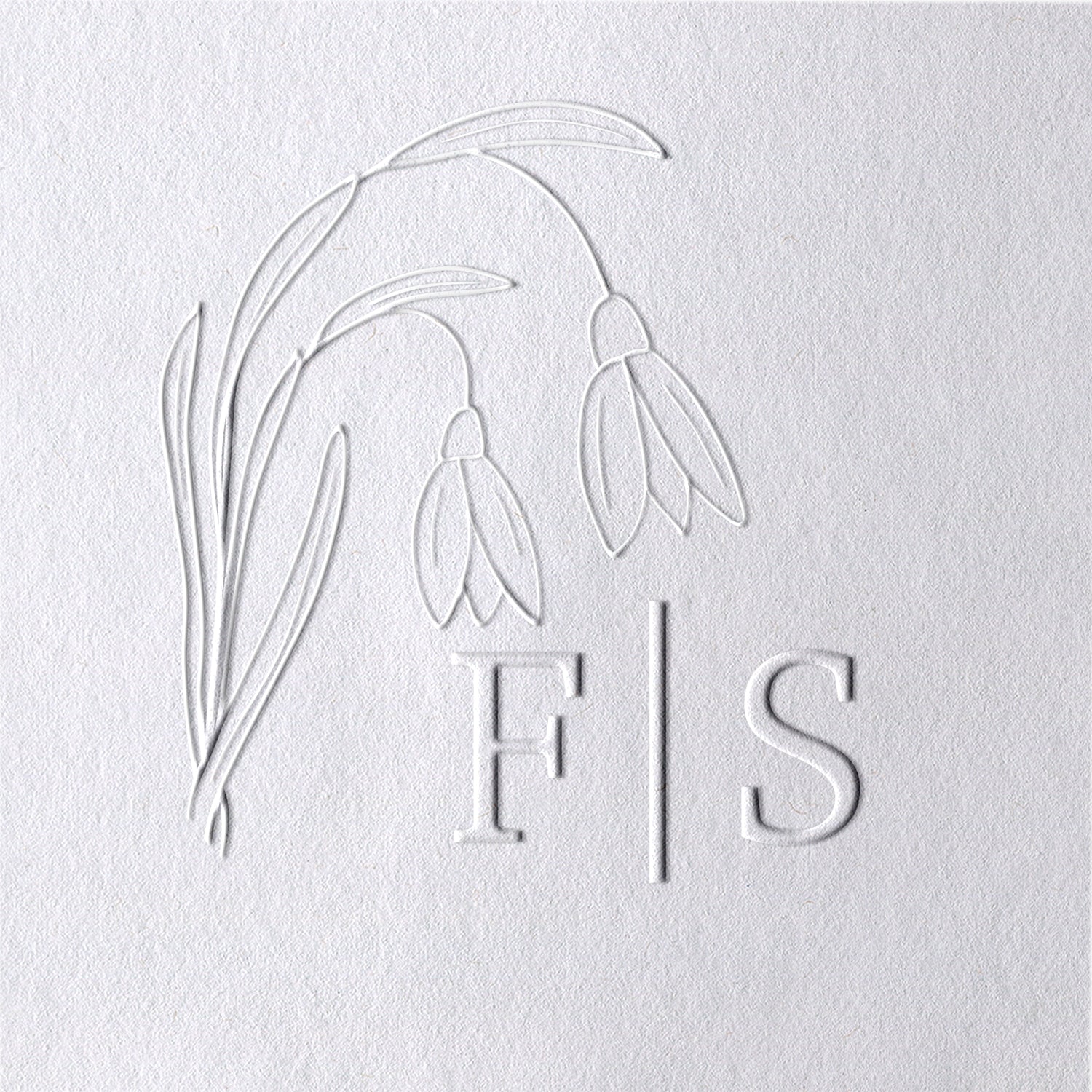 Custom Botanical Initials Wedding Monogram Embosser - Style 19 Custom Botanical Initials Wedding Monogram Embosser - Style 19191