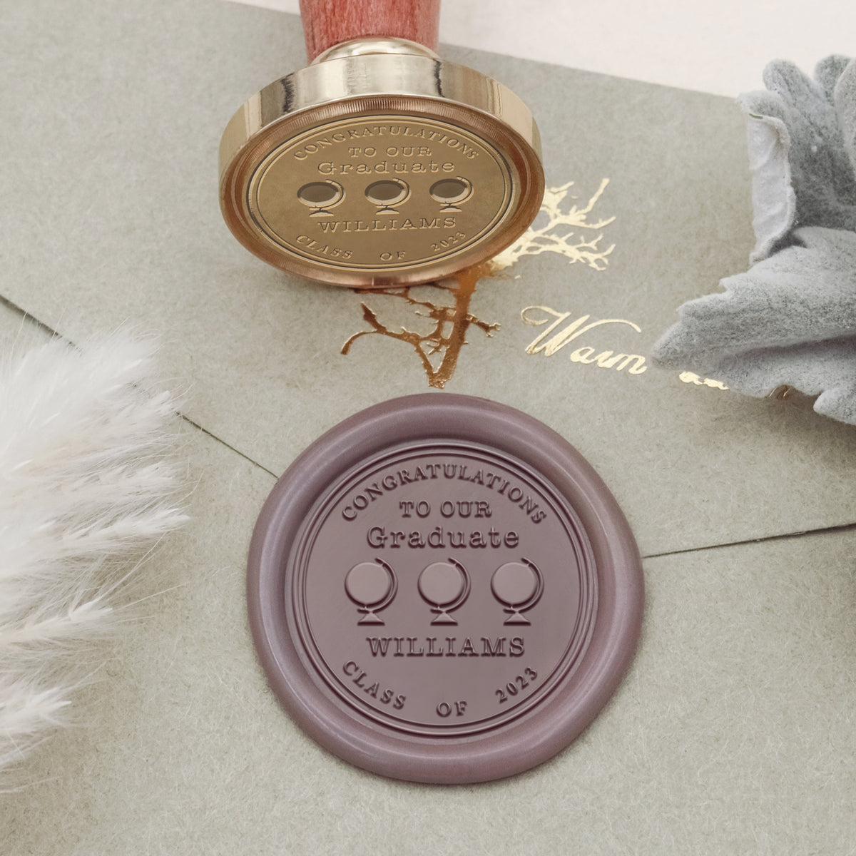 Custom Graduation Wax Seal Stamp - Style 3 2