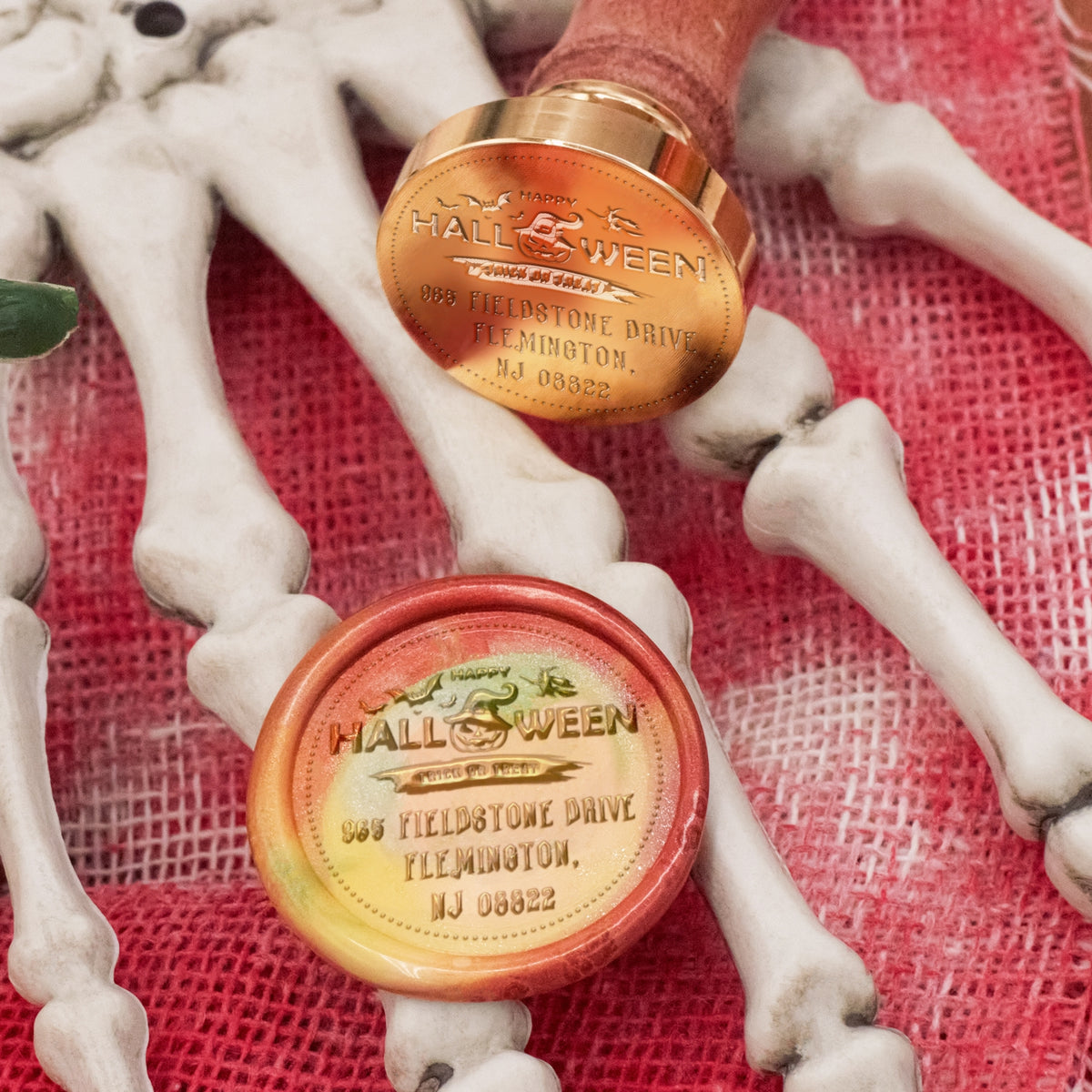 Custom Halloween Address Wax Seal Stamp - Style 2 1
