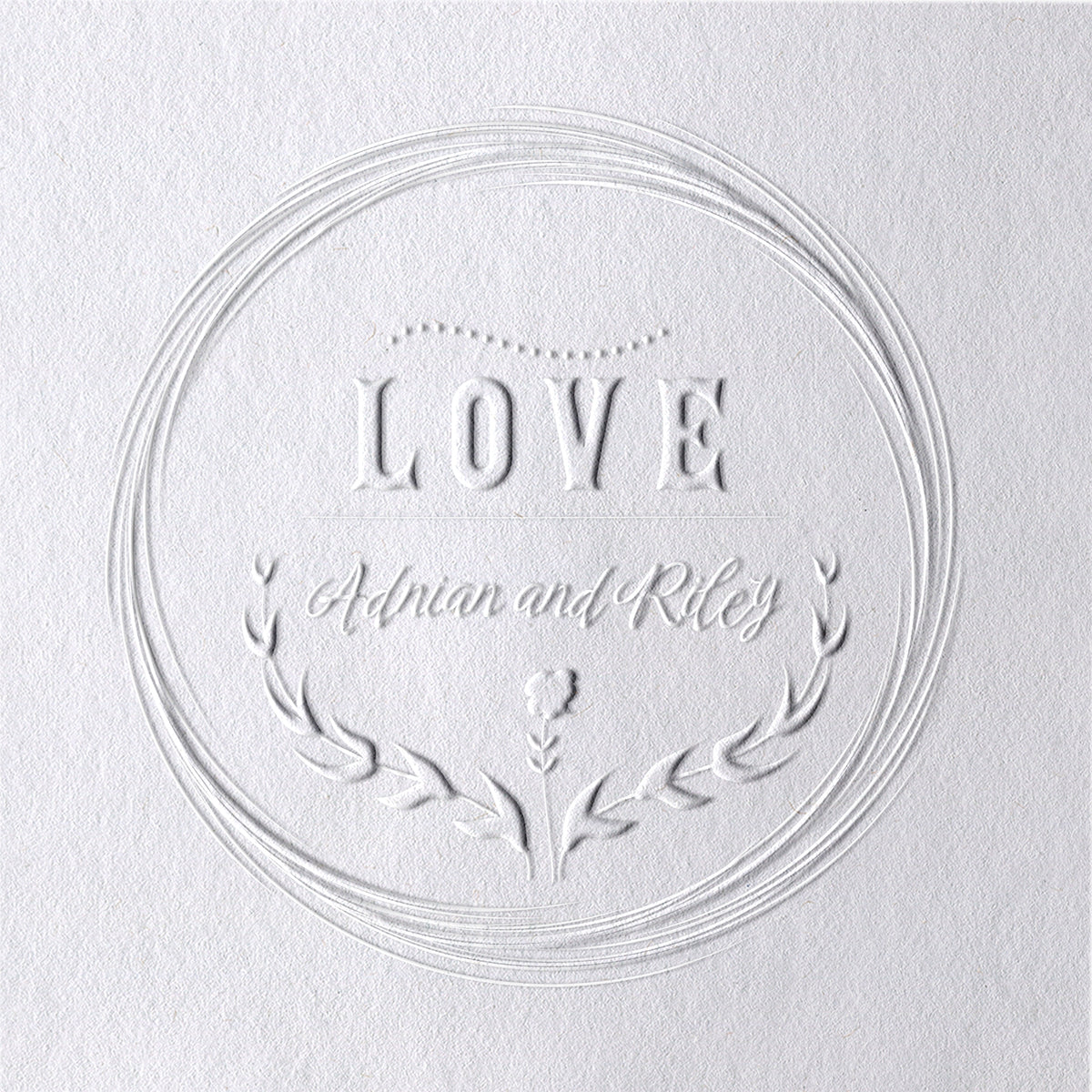 Custom LOVE Thorns Wedding Embosser 1711