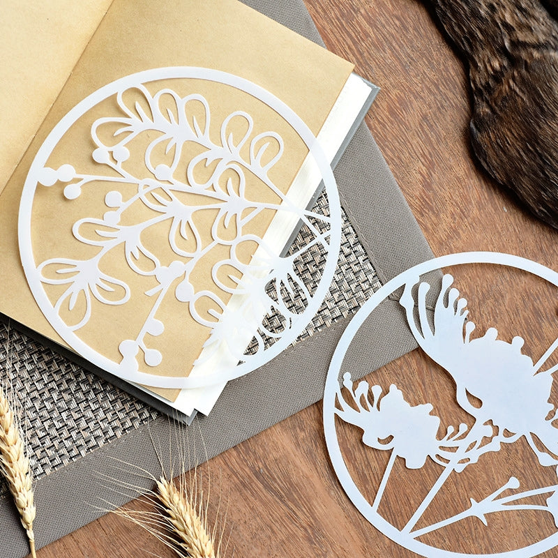 Doodle Drawing Decorative Hollow Round Stencil Set a