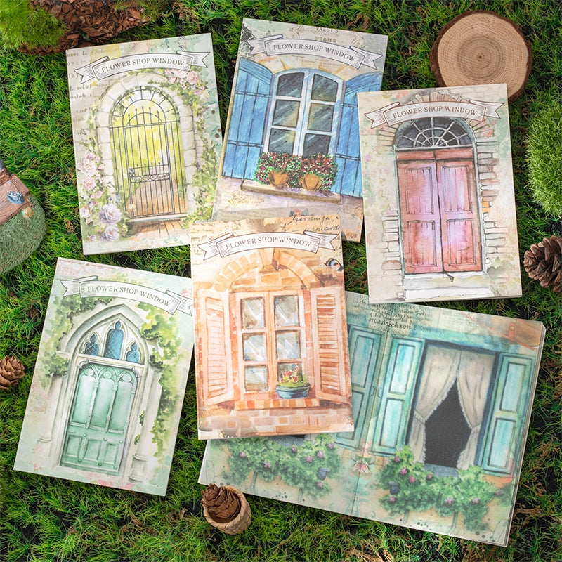Door and Window Mixed Media Scrapbook Paper a