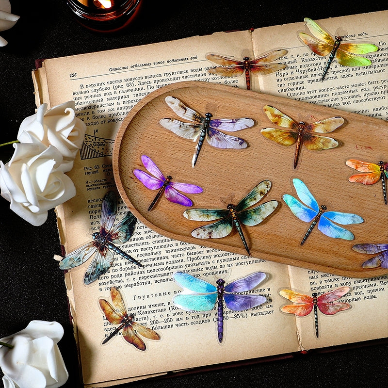 Dragonfly Holographic Hot Stamping PET Stickers b5
