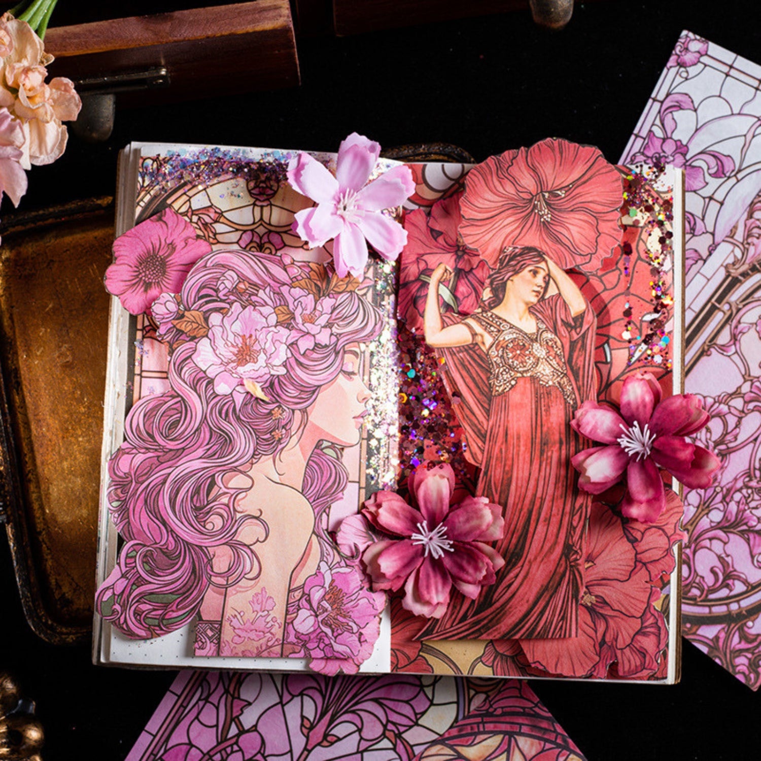 Dream Flower Envoy Series Retro Flower Material Paper 8