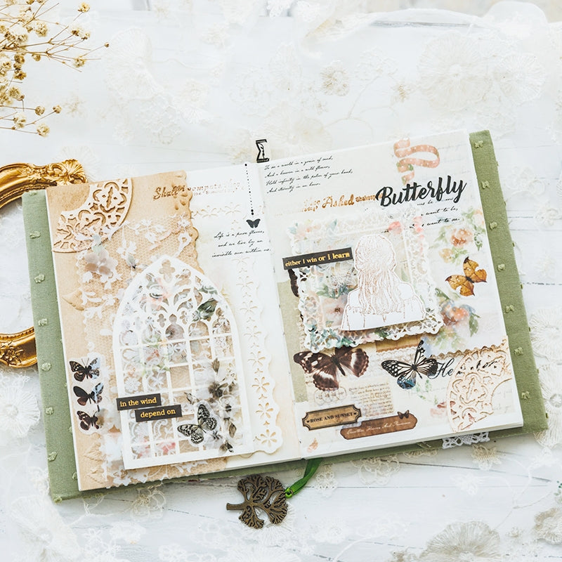 Dual-material Lace Scrapbook Paper b4