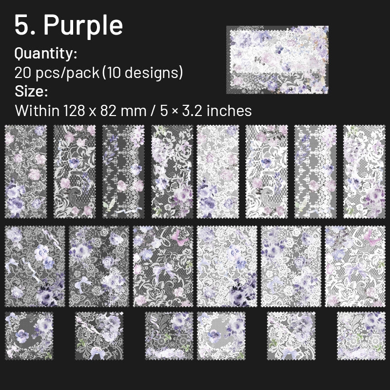 Dual-material Lace Scrapbook Paper sku-5