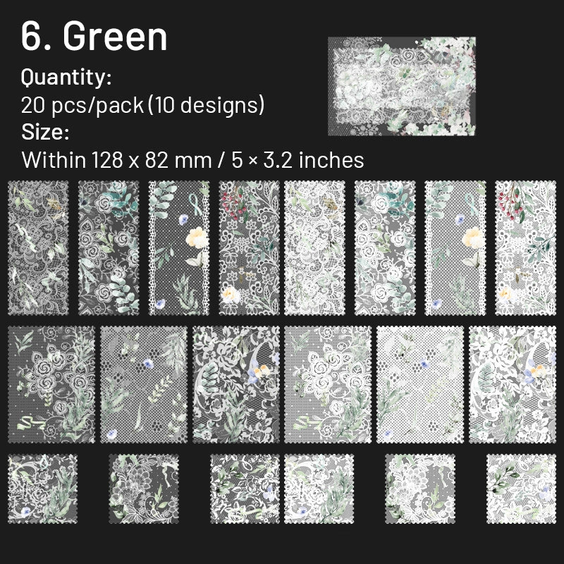 Dual-material Lace Scrapbook Paper sku-6