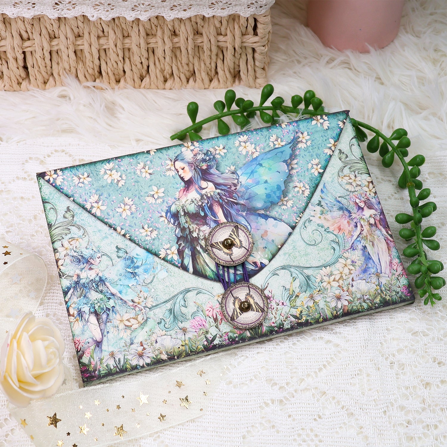 Elf Queen Handmade Junk Journal Folio Kit - Stamprints