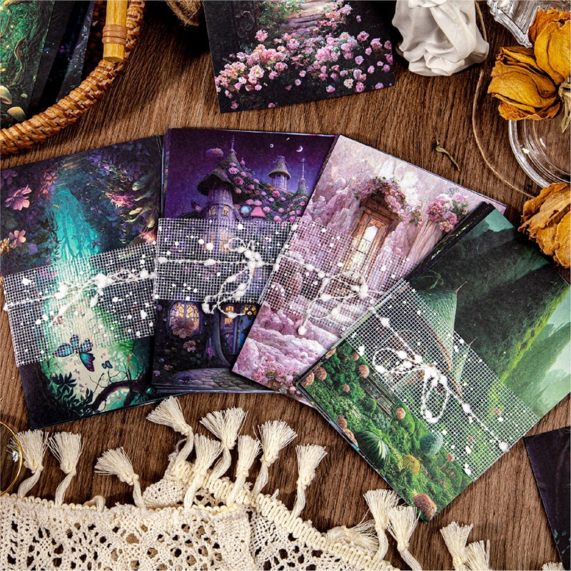 Enchanted Forest and Cottage Scrapbook Paper a