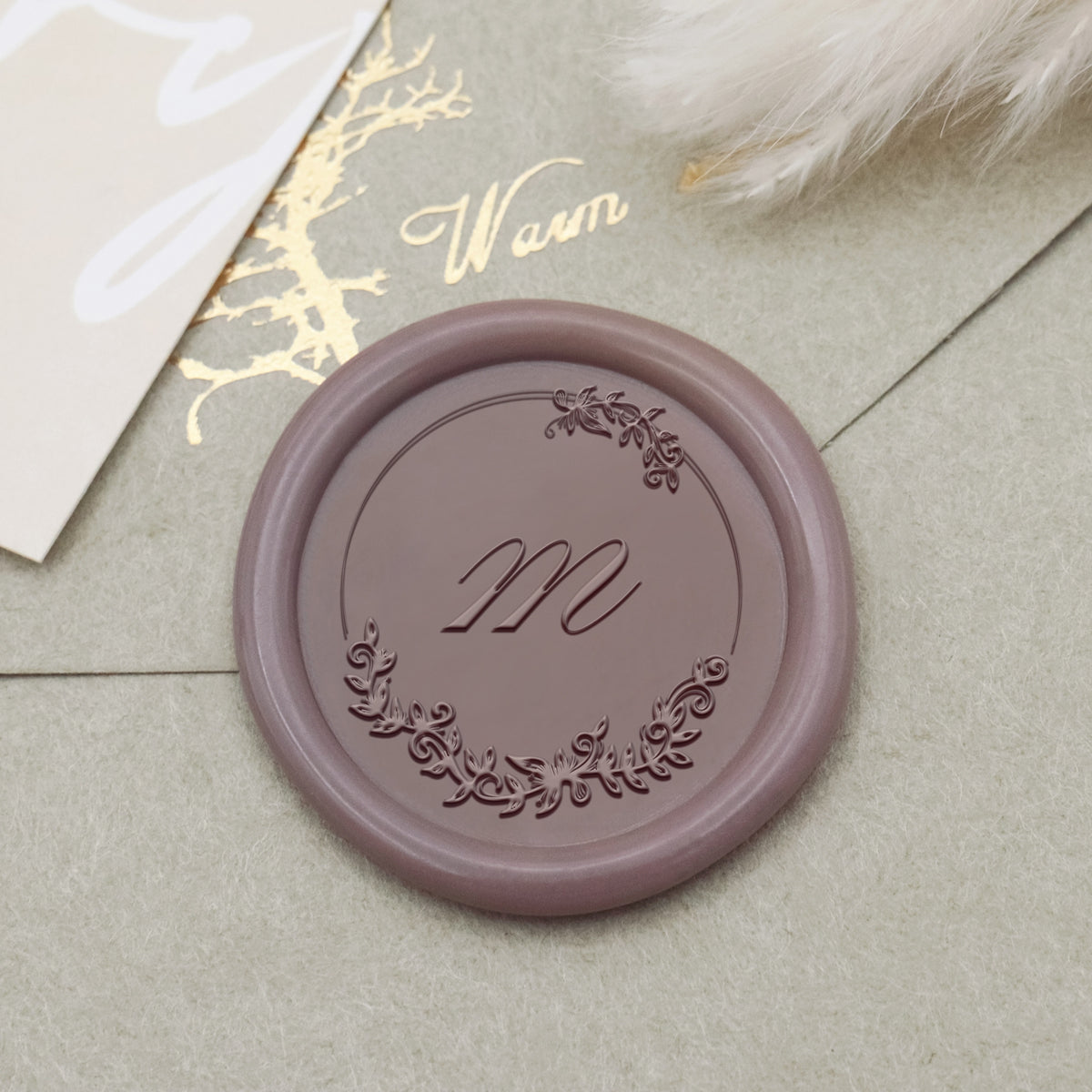 Enigmatic Whispers Custom Initial Wax Seal Stamp - Style 20 1