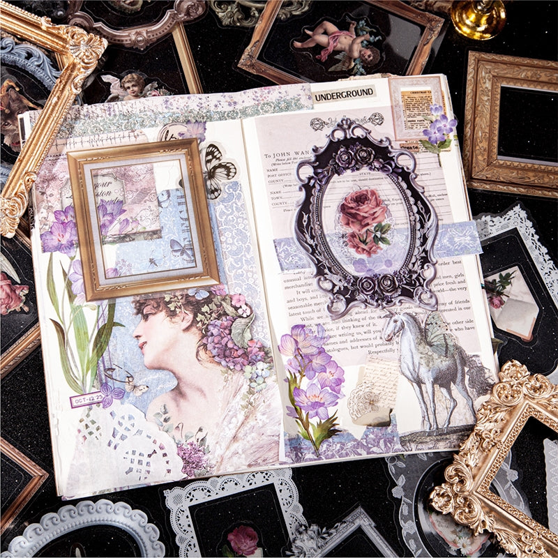 European Vintage Frame PET Stickers b1