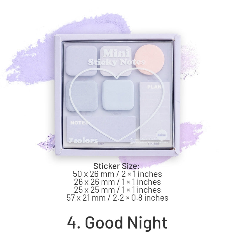 Faint Secret 7-Color Mini Sticky Notes Set sku-4