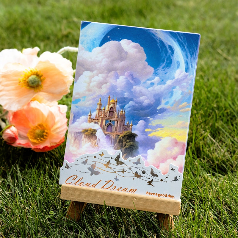 Fairy Tale Special Ink Washi Stickers - Sky, Castle, Forest, Meadow, Snowy, Moon b3