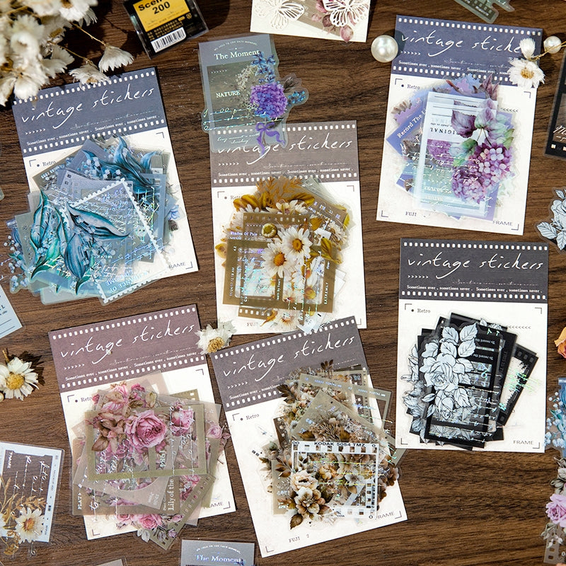 Film and Flower PET Stickers a