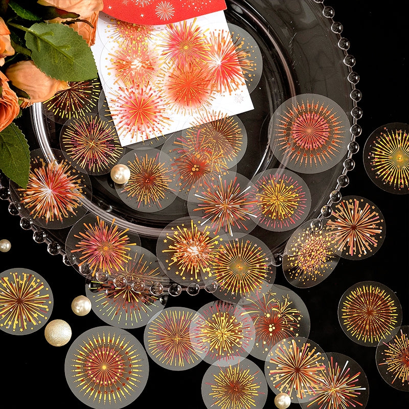 Fireworks Hot Stamping PET Stickers b4