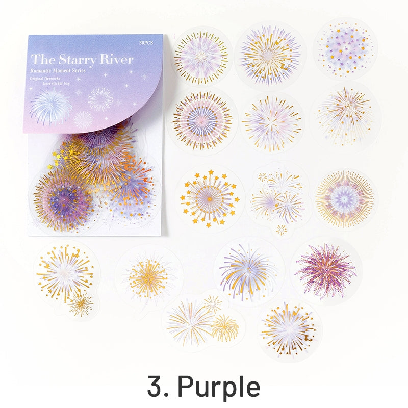 Fireworks Hot Stamping PET Stickers sku-3