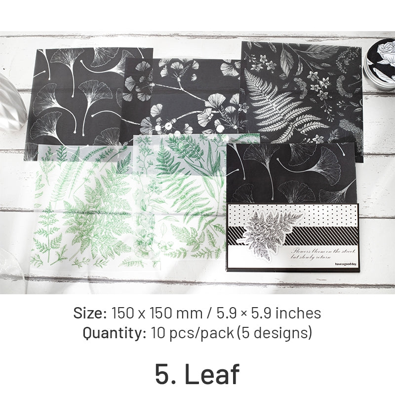 Flower and Plant Sulphuric Acid Paper Background Paper sku-5