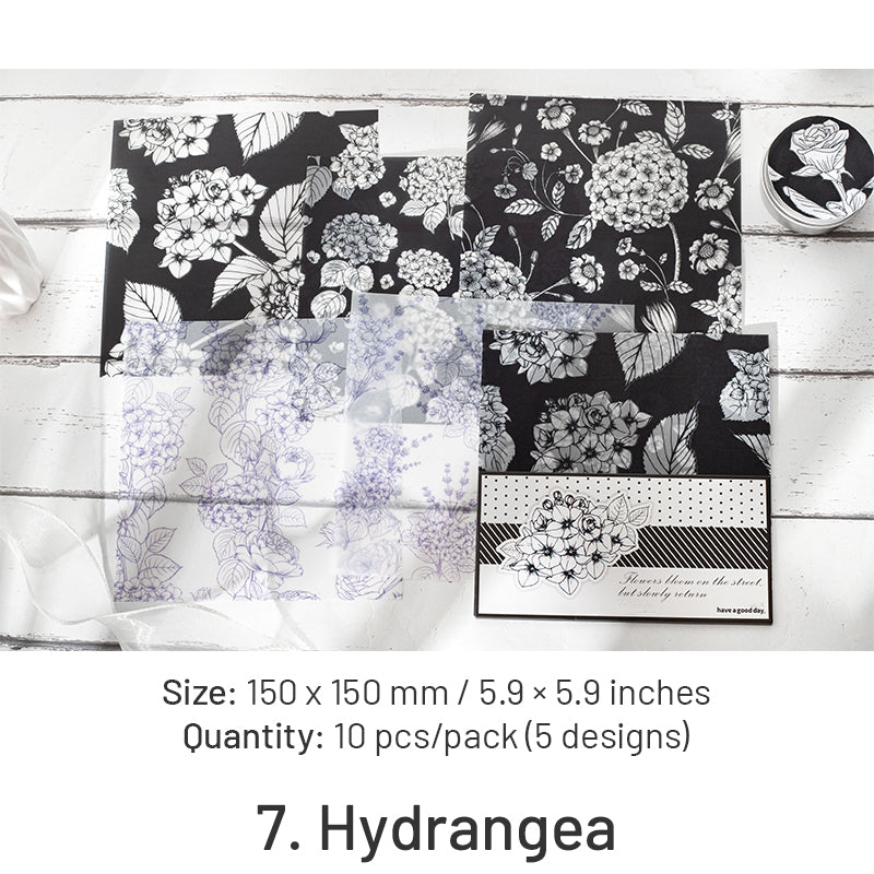Flower and Plant Sulphuric Acid Paper Background Paper sku-7
