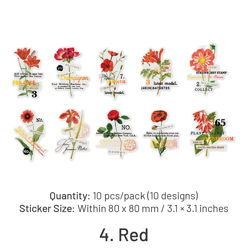 Flower Hot Stamping PET Stickers sku-4