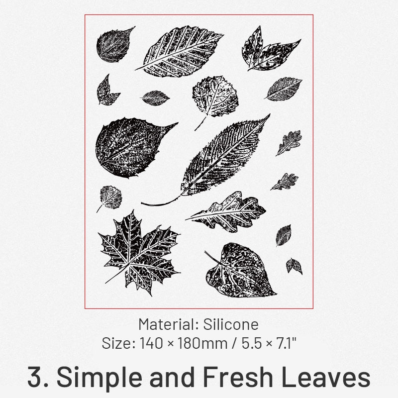Flower Language Series Clear Retro Plant Clear Silicone Stamps7