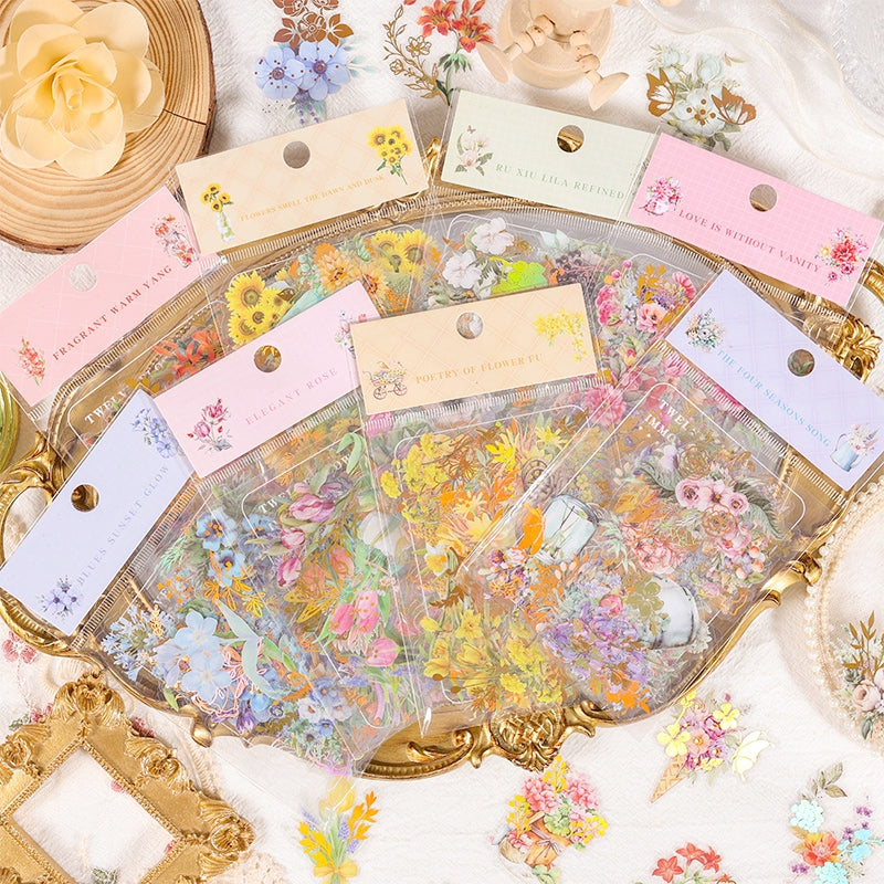 Flower PET Decorative Stickers a