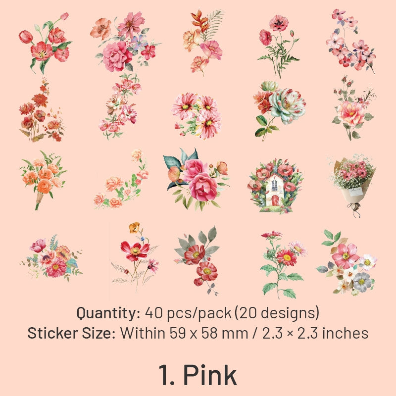 Flower PET Decorative Stickers sku-1