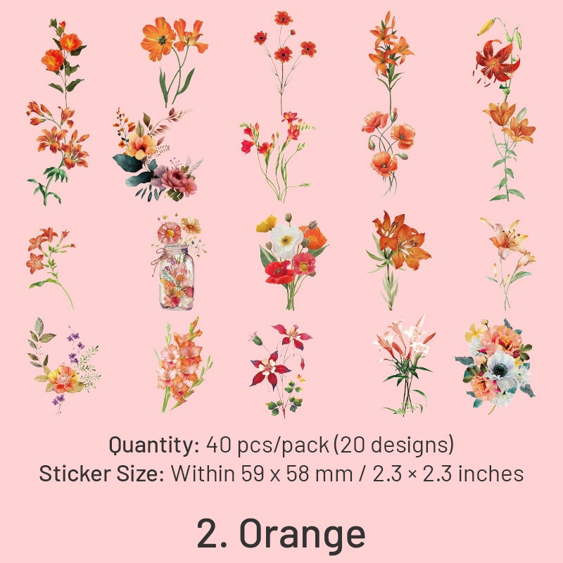 Flower PET Decorative Stickers sku-2