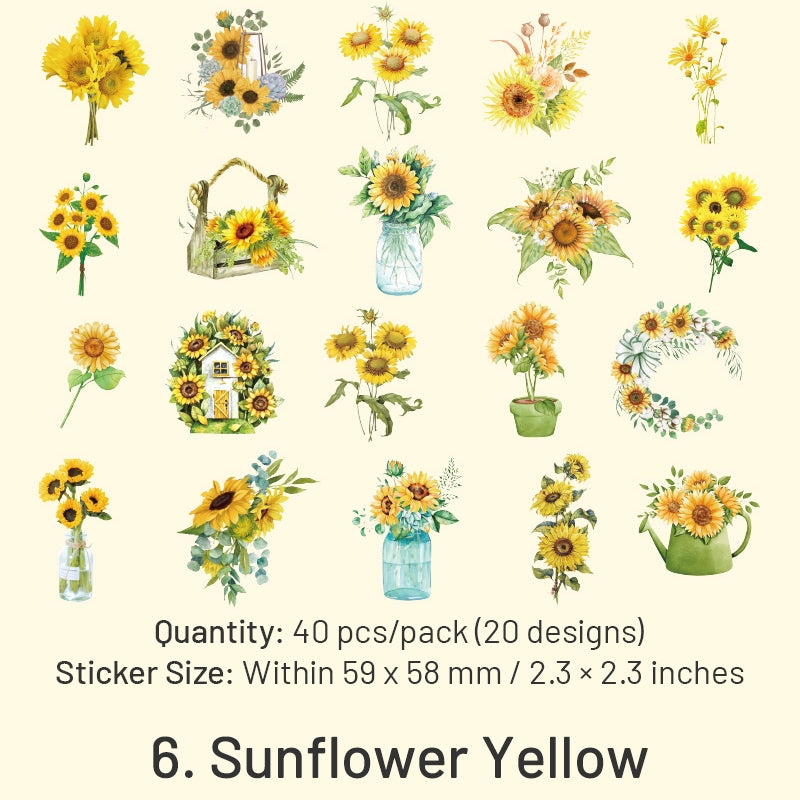 Flower PET Decorative Stickers sku-6