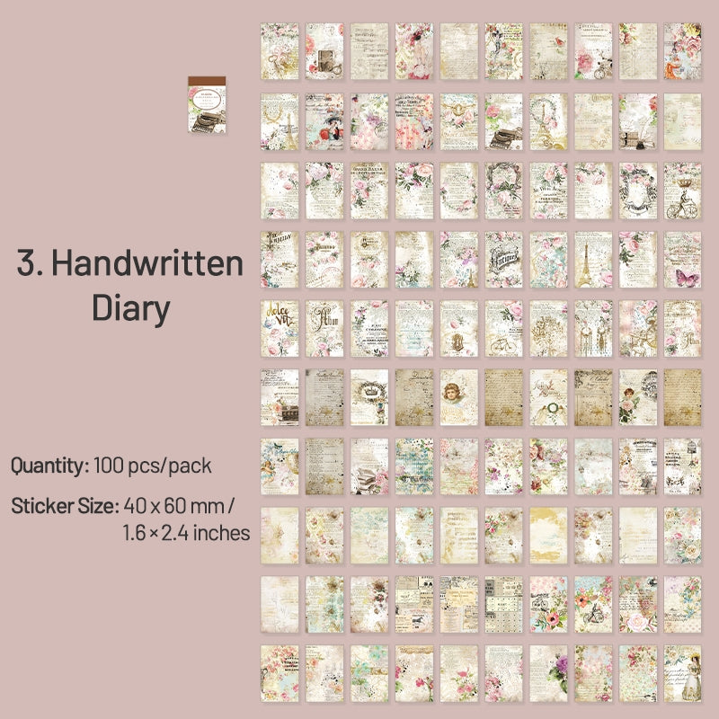 Flowers on Paper Series Floral Sticker Book sku-3