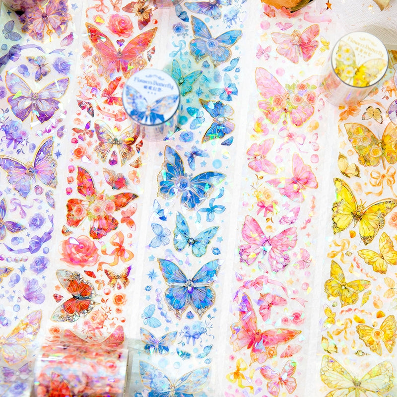 Flying Butterfly Series Holographic PET Tape b2