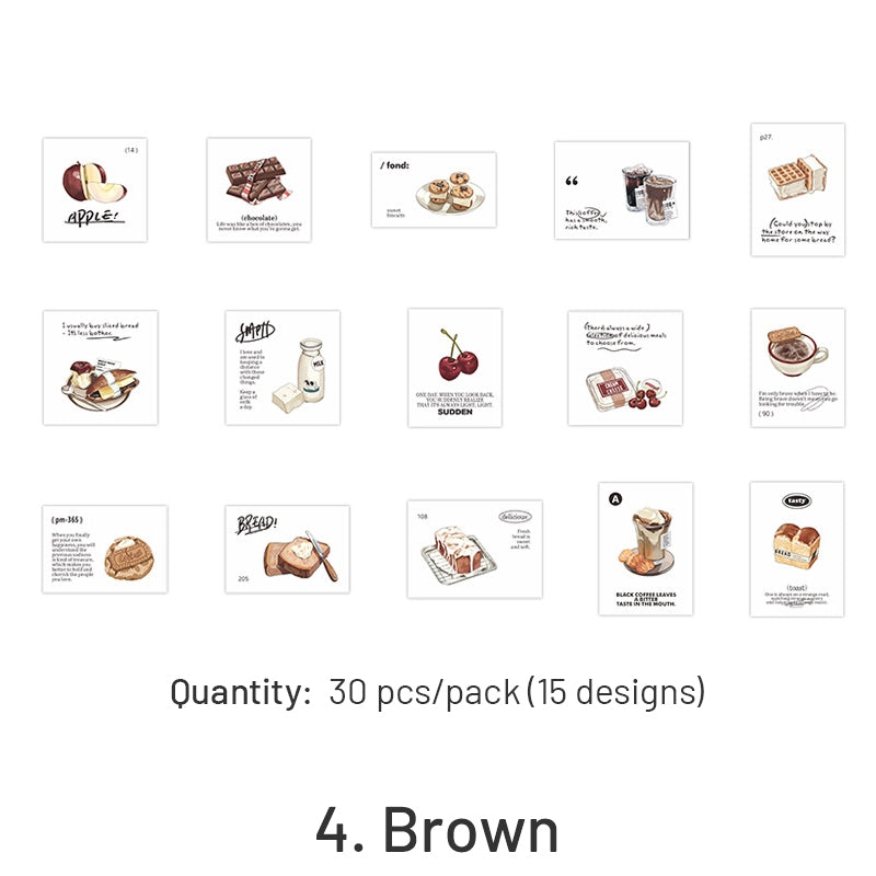 Food Stickers - Bread, Cookies, Biscuits, Cheese, Food, Drinks sku-4