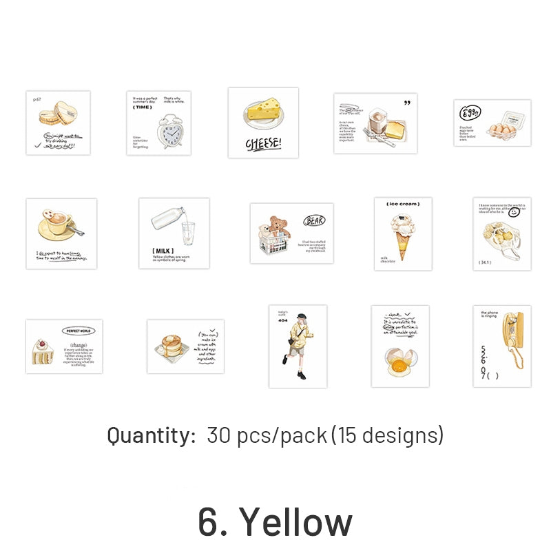 Food Stickers - Bread, Cookies, Biscuits, Cheese, Food, Drinks sku-6