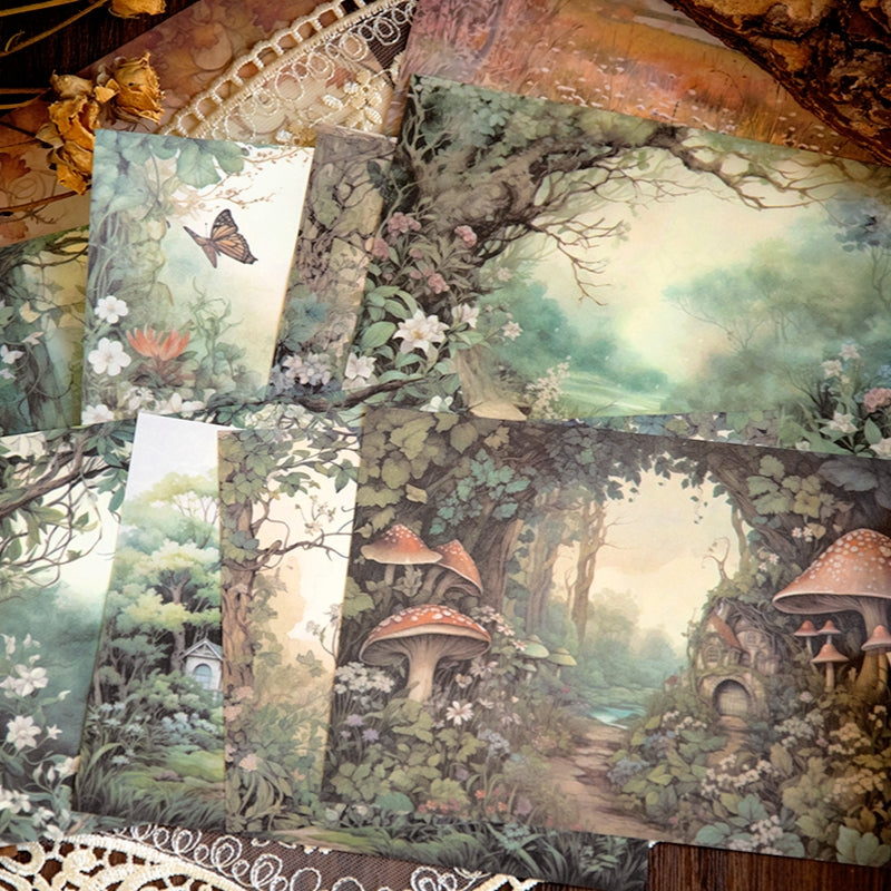 Forest Fairy Tale Background Scrapbook Paper b5