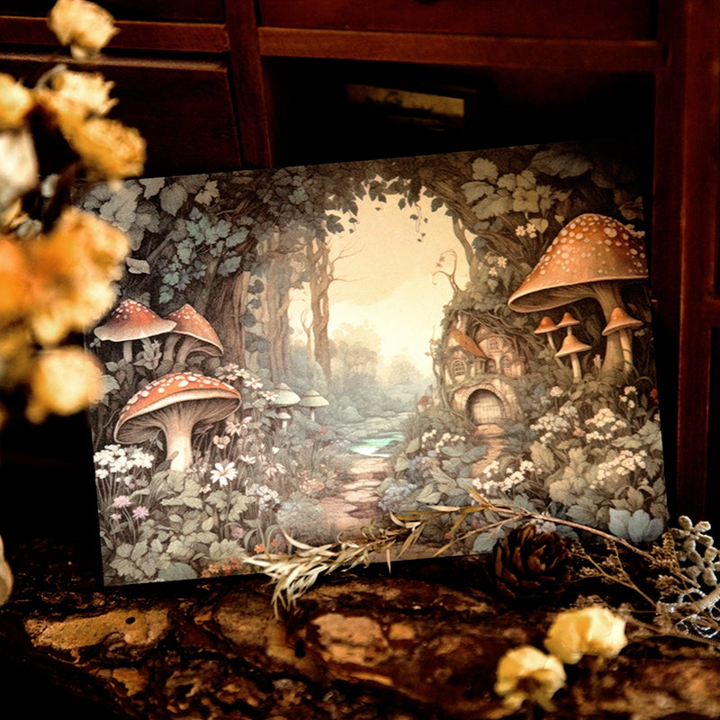 Forest Fairy Tale Background Scrapbook Paper c