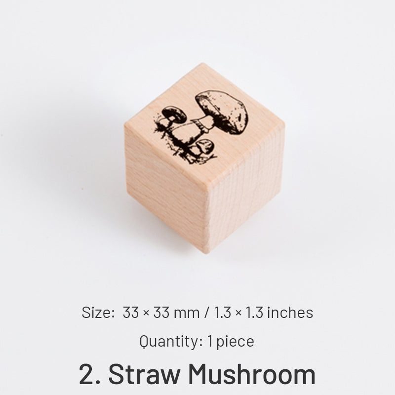 Forest Specimen Theme Wood Rubber Stamp sku-2