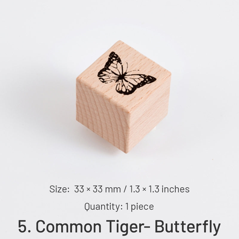 Forest Specimen Theme Wood Rubber Stamp sku-5