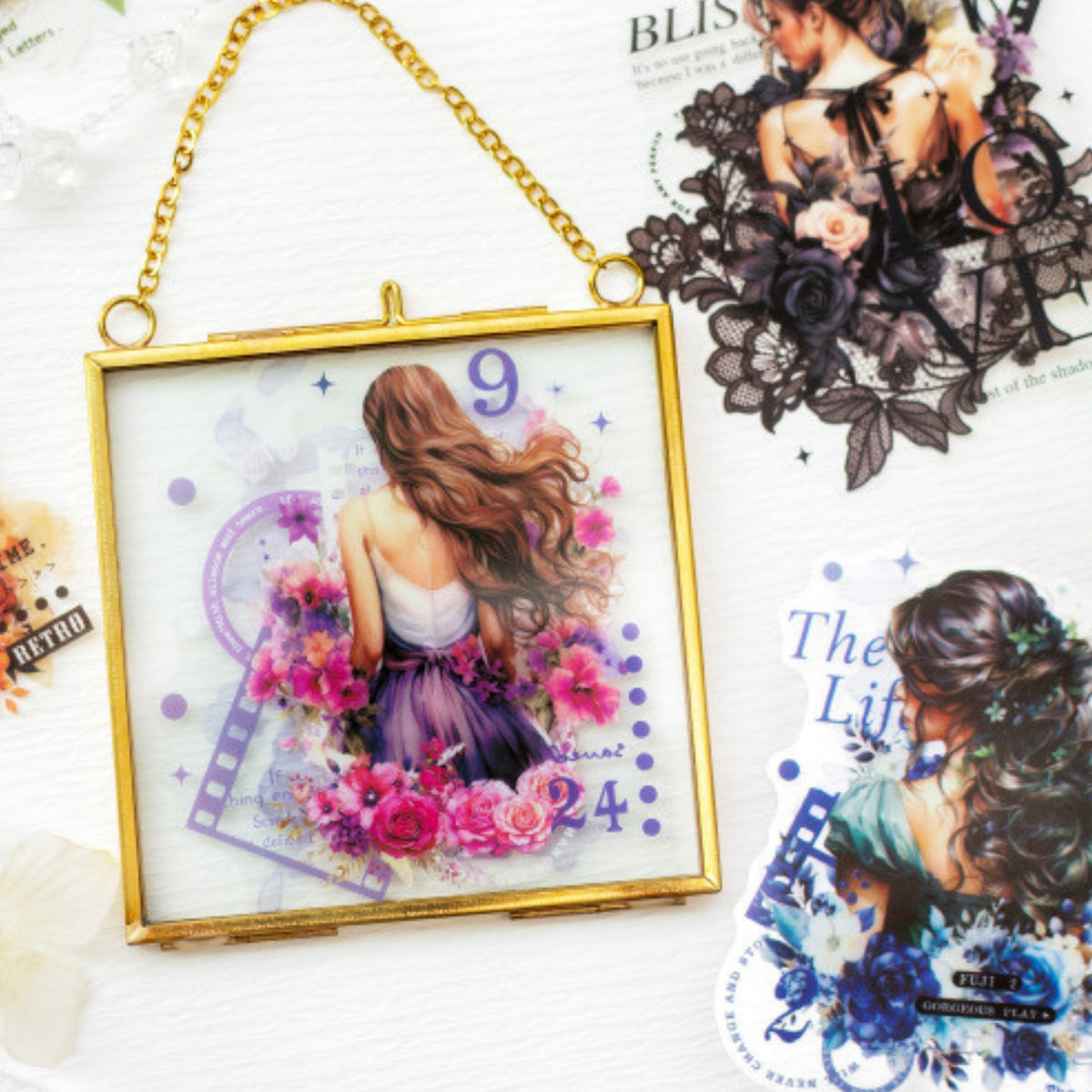 Freeze-frame Back Series Character Material Sticker Pack 14