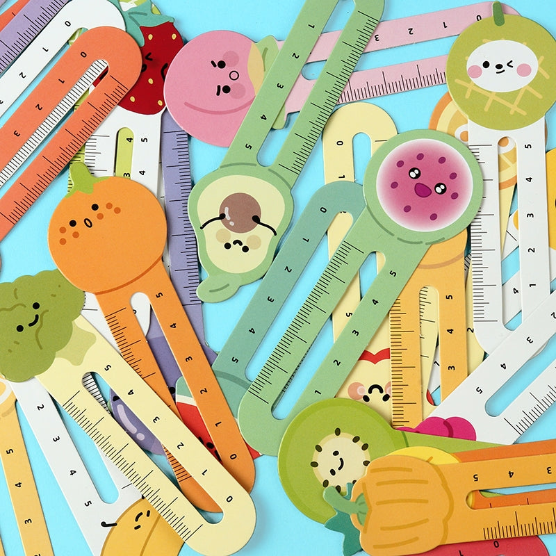 Fruit House Series Cartoon Fruit Ruler Bookmarks b3