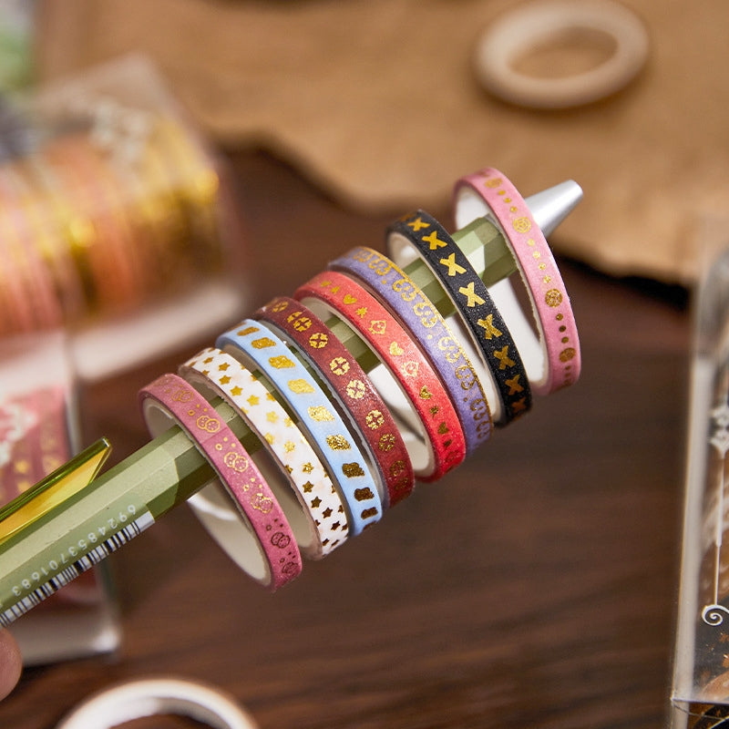 Gold Foil Divider Washi Tape Set (20 Rolls) b2