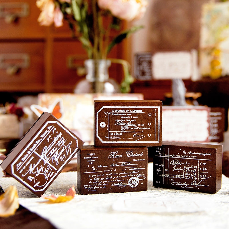 Handwritten Prologue Series Retro Rubber Stamp b