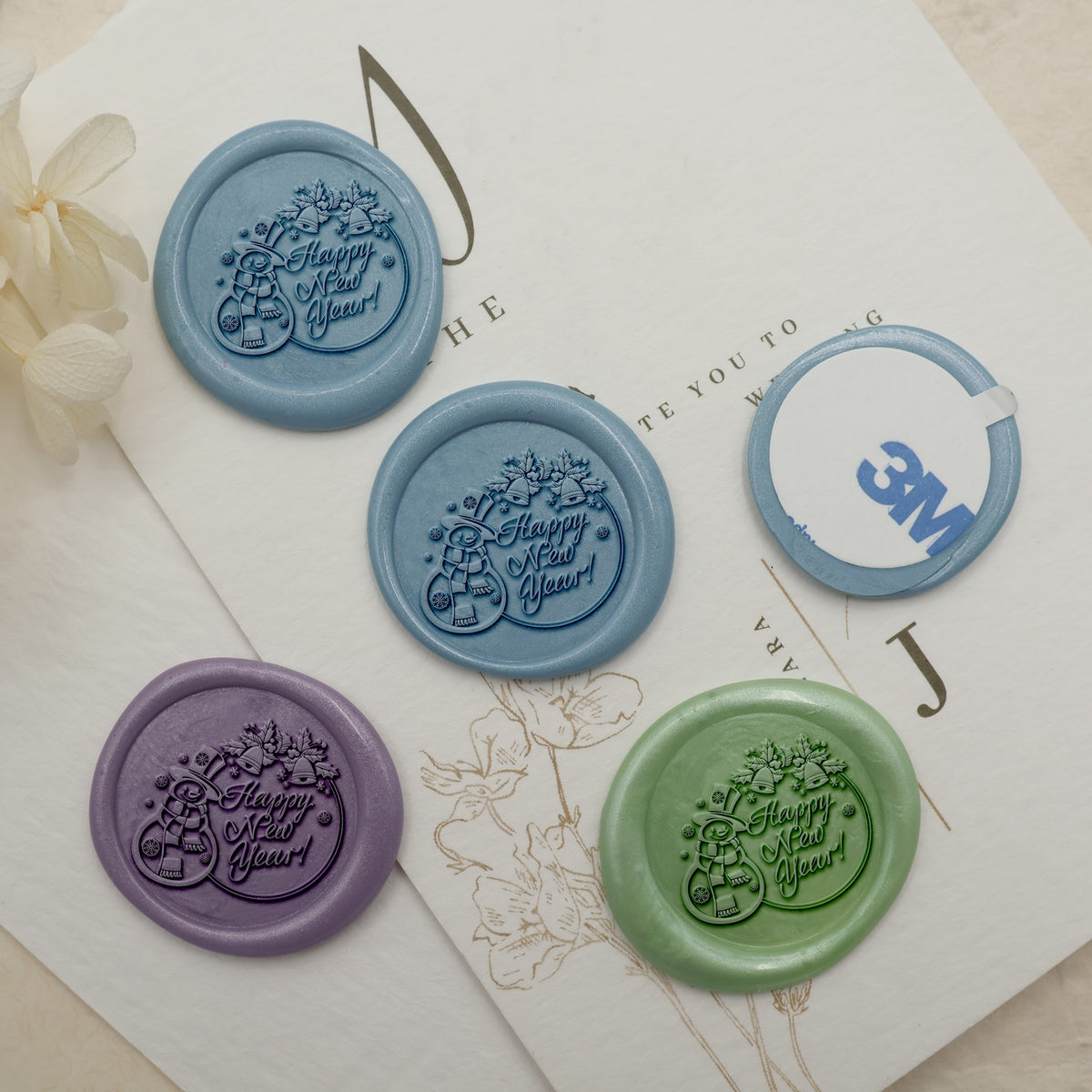 Happy New Year Wax Seal Stamp - Style 6 3