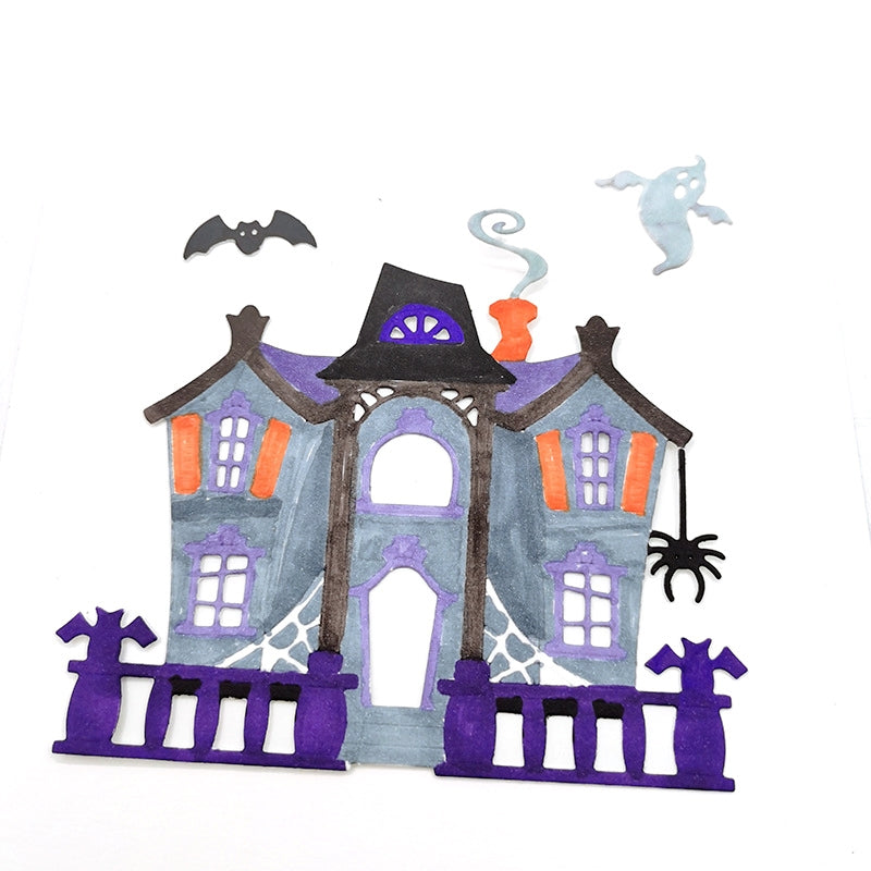 Haunted Castle Halloween Carbon Steel Crafting Dies b3