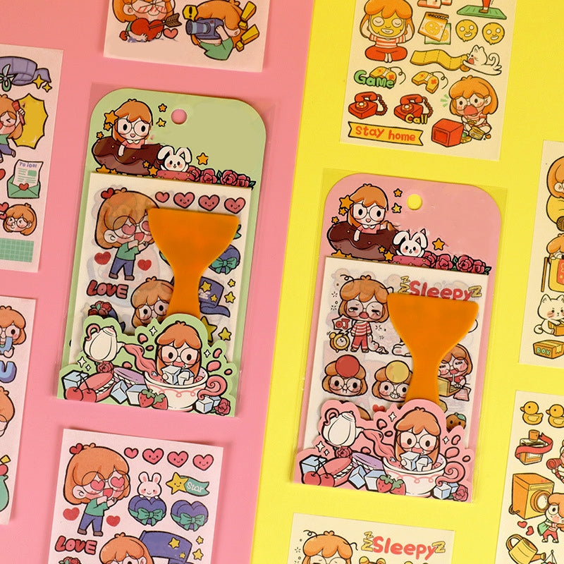 Kawaii Cartoon Handmade DIY Washi Stickers b