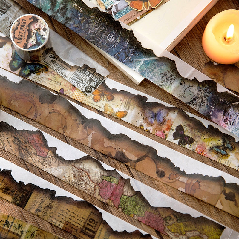 Lost Past Series Retro Burnt Edge Washi Tape b3
