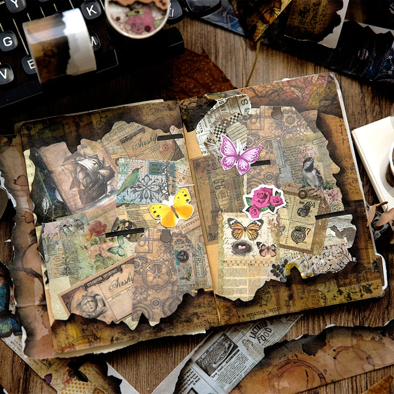 Lost Past Series Retro Burnt Edge Washi Tape b4