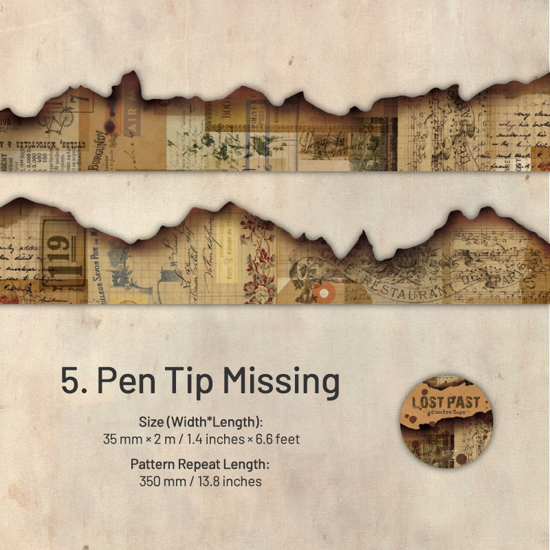 Lost Past Series Retro Burnt Edge Washi Tape sku-5