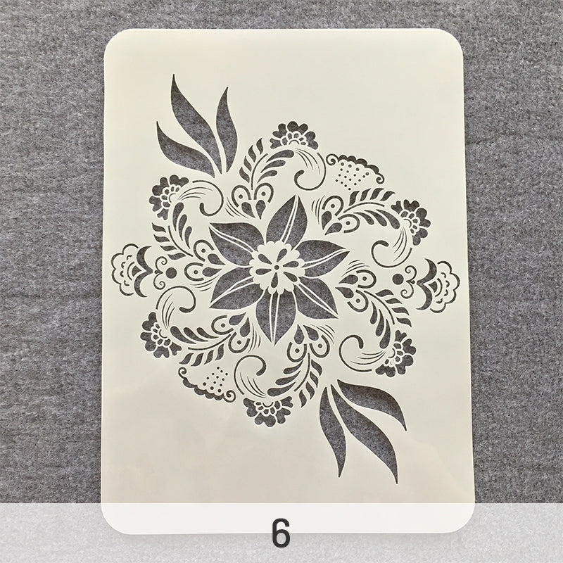 Mandala Hollow Drawing Template Craft Tool sku-6