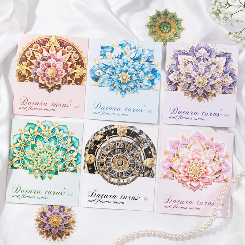 Mandala Hot Stamping Gold PET Stickers a