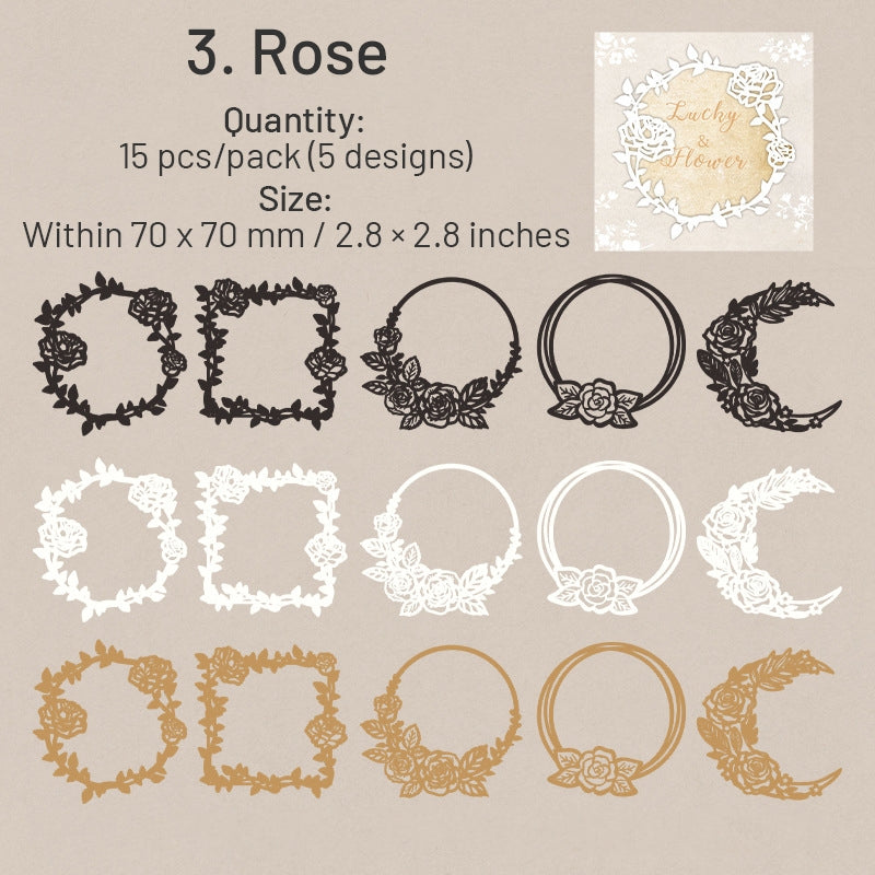 Multi-material Die-cut Wreath Border Scrapbook Paper sku-3