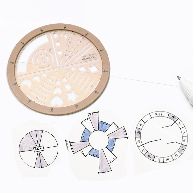 Multifunctional Rotating Template Ruler Rotatable Drawing Ruler b4